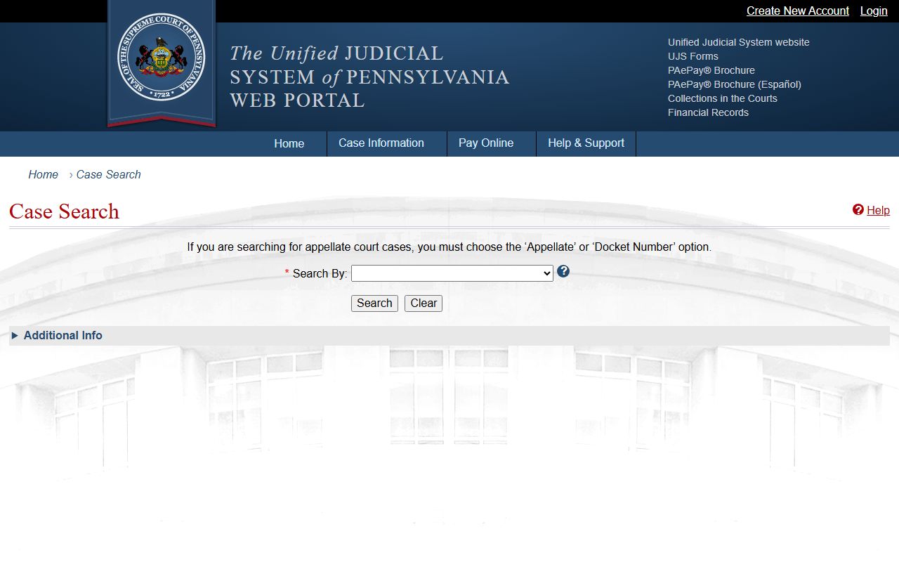Washington County jail mugshots alternative UJS court docket search